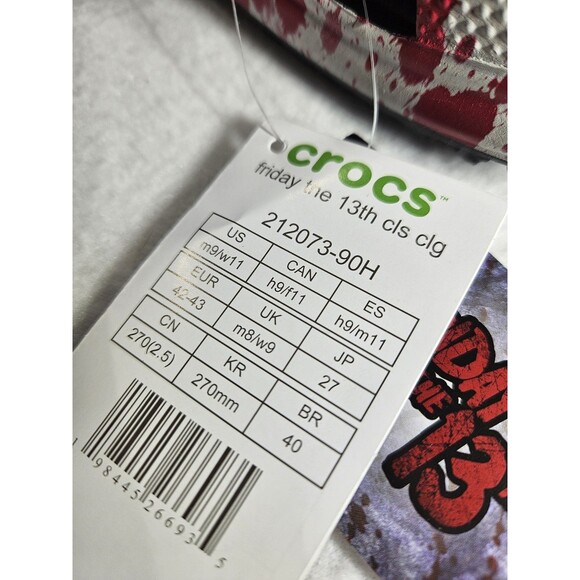 CROCS Classic Clogs Friday The 13th Jason Vorhees Men\'s Size 9 NEW IN BOX main image 4